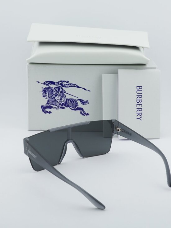 Burberry BE4291 421387 Shield Sunglasses - Matte Grey / Dark Grey main image 9